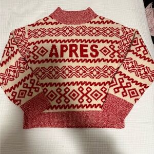 A New Day Red and White Knit Sweater